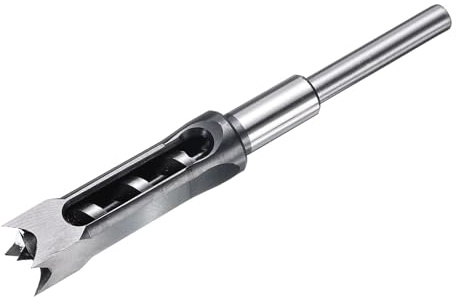 sourcing map Square Hole Drill Bit 22mm (7/8) High Speed Steel Hollow Mortiser Auger for Woodworking Carpentry Mortise Tenon Machine