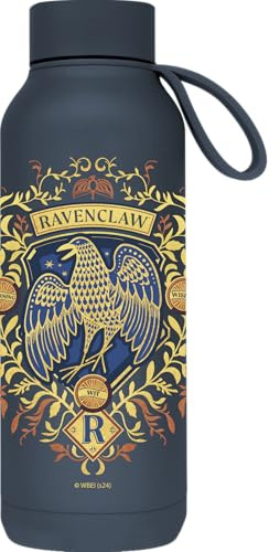 QUOKKA SOLID X HARRY POTTER | BOTELLA TÉRMICA DE ACERO INOXIDABLE DOBLE PARED CON COLGADOR | HP RAVENCLAW