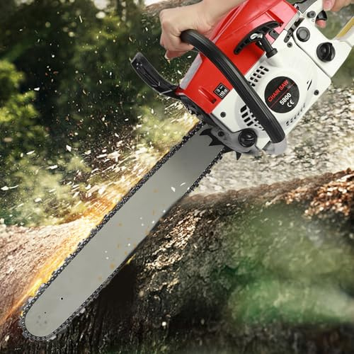 joukares Petrol-Powered Chainsaw, 20-Inch 58cc Gas-Powered Chainsaw with 2-Cycle Engine, Heavy-Duty Gasoline Chainsaw, Professional Petrol Chainsaw for Wood Cutting, Tree Trimming, and Outdoor Use 20