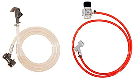 Hembryggda Verktyg hembrygga tillbehör Homebrew Kegging Kit Co2 Regulator Flödeskontroll Ölkran Picknickkran för bolllås Corny Keg(A)