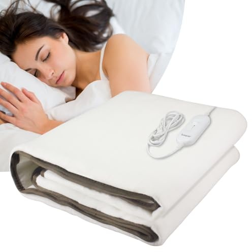 BEPER P203TFO101 Calentador eléctrico individual para cama, 150 x 80 cm, 3 niveles de temperatura, mando extraíble, lavable a máquina, apagado automático de seguridad.