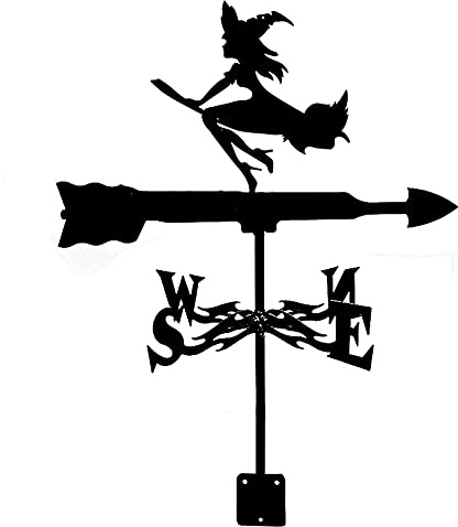 Banderuola segnavento in Acciaio Inox, in Metallo, a Forma di Barca a Vela, Pescatore, Strega, Aquila, Cacciatore, Scena retrò da Fattoria, da Giardino, indicatore Decorativo della