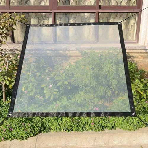 MonoSora Bâche transparente imperméable robuste avec œillets 2 x 3 m pour serre et protection extérieure