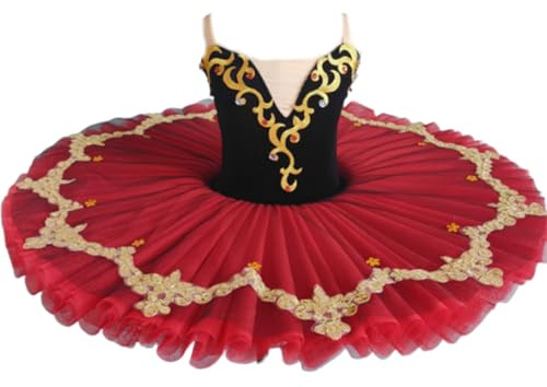 EFLALYHG Tutù per bambina, ballerina con cigno, lago, ballerina, tutù, tutù, costume da gara di danza, S, 160