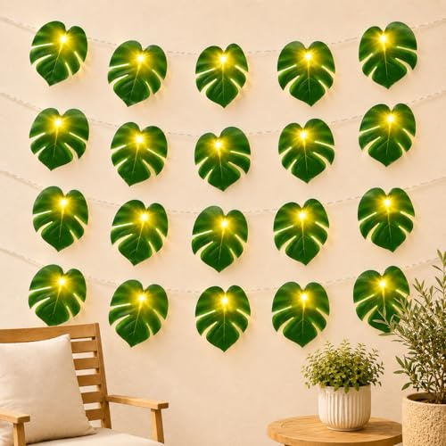 Fairy Lights Palm Leaves 3 m 20 LED Leaves Fairy Lights Battery Operated