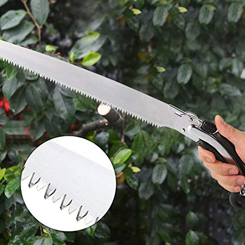 Cocoarm Garden Saw Curved Edge Pruning Saw SK4 Steel 20.3 X 1.7in Detachable Blade Non Slip Handle with Sheath for Felling Thick Branches Orchard Garden Yard Users