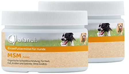 alanui MSM Methylsulfonylmethan für Hunde, 2 x 100 g Dose