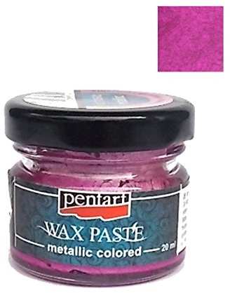 Wachspaste metallic 20ml - magenta. Metallfarbe, Bastelfarbe, Acrylfarbe