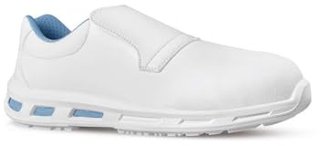 U-Power Red Lion® Blanco, senza metallo, White senza stringhe, scarpe antinfortunistiche basse, Suola Infinergy, comode e leggere, idrorepellenti, antiscivolo (44)