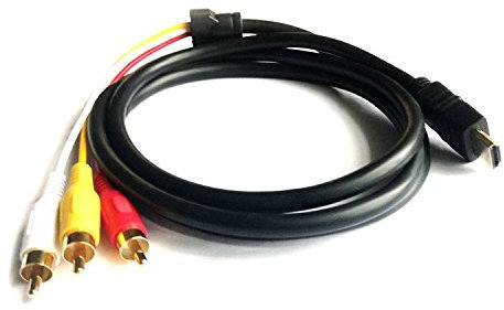VSHOP® 1,5 m HDMI a 3RCA video audio AV Component cavo adattatore convertitore per HDTV DVD e la maggior parte dei proiettori LCD (non utilizzare per PS4)