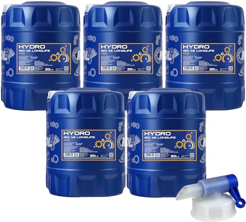 100L MANNOL HYDRO ISO 46 Hydraulik Öl Flüssigkeit MN2102-20 inkl. Auslaufhahn