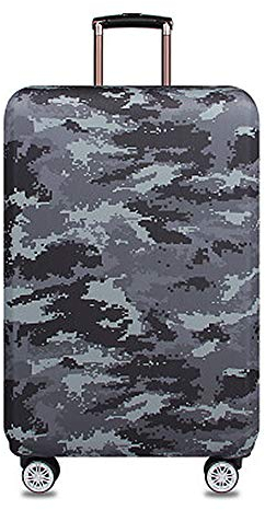 Elastisch Kofferhülle Kofferschutzhülle Waschbar Drucken Gepäck Cover, Chickw1 Dicke Kofferschutz-Bezug Staubdicht Kofferabdeckung Reisekoffer Hülle Luggage Cover (Schwarz,XL (29-32inch))