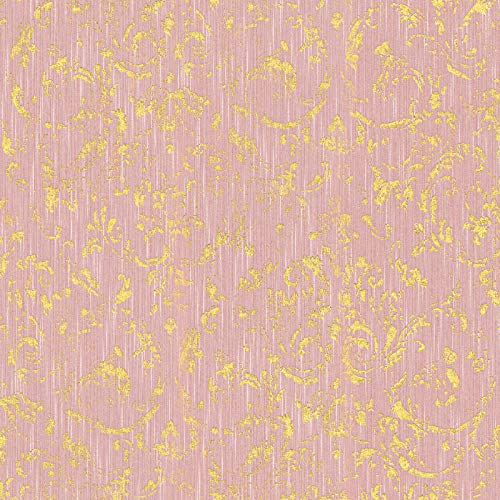 Vliestapete Barock-Tapete Ornament-Tapete 306604 30660-4 Architects Paper Metallic Silk | Grau Pink/Rosa | Rolle (10,05 x 0,53 m) = 5,33 m²