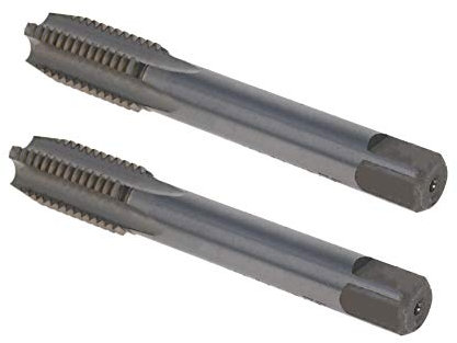 Utoolmart Lot de 2 tarauds métriques standard M14 x 2 mm Pas H2 Filetage à droite HSS pour machine à fileter, perceuse électrique