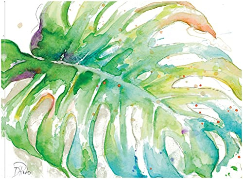 Fine Art Canvas Zoomed Tropical Monstera Canvas Wall Decor by Artist Patricia Pinto for Living Room, Bedroom, Bathroom, Kitchen, Office, Bar, Dining & Guest Room - Ready to Hang - 32 in x 24 in