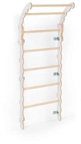 MAMOI® Indoor Klettergerüst, Zimmer Leitern, Turnringe, Kletterwand und Trainingsgeräte, Turngerät mit Klimmzugstange für den Innenbereich, Sportgerät