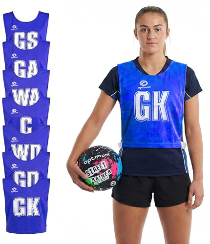 Optimum Netzball-Trainingslätzchen, ideal für Netball, Fußball, Rugby, Erwachsene/Junior, 7 Stück