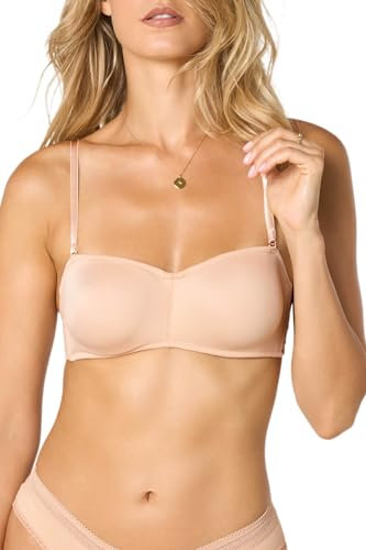 Goldenpoint Donna Intimo - Parte Alta del Completo Intimo - Reggiseno a Fascia con Ferretto e Coppe Morbide - Spalline Regolabili e Removibili in Microfibra Soft Touch