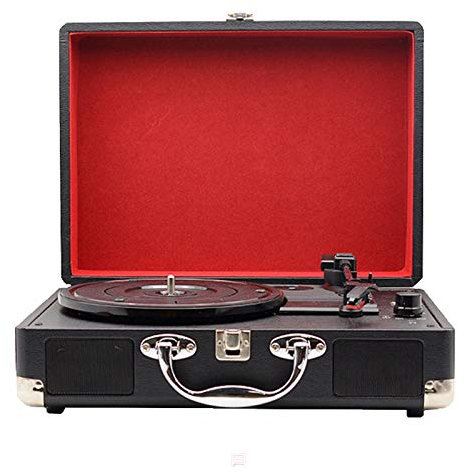 ROLTIN Tourne-Disque Vinyle avec Fonctions de Lecture Audio et de Stockage, système de Platine Bluetooth à 3 Vitesses, Prend en Charge la Sortie Ligne RCA, l'entrée AUX, Valise Vintage Portable