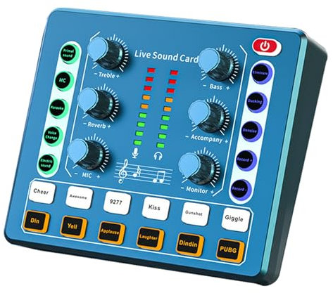 Fifine Gaming Audio Mixer Soundboard, Sound Board Live Streaming Equipment, Sound Card Audio Interface For Games, Voice Changer Dj Equipments