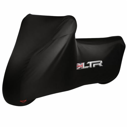 LTR Motorbike Cover | 420D Waterproof Rain Motorcycle Covers for Outdoor Scooter Storage | Thicker Heavy Duty Vented Bike Accessories Black| Large, X Large, XX Large (XL Tall Screen)
