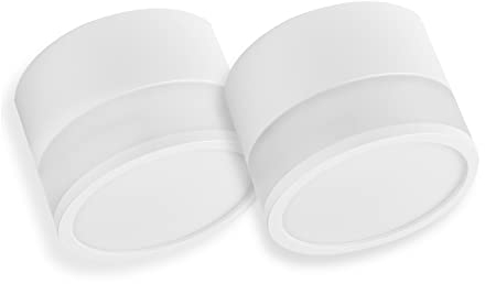 Temgin 2 pièces Plafonnier Spot en Saillie LED IP65 Lampe de Plafond 12W 3000K Aluminium Blanc Chaud Luminaire Spots 1080LM pour Salle de Bain Couloir Cuisine Ø10cm