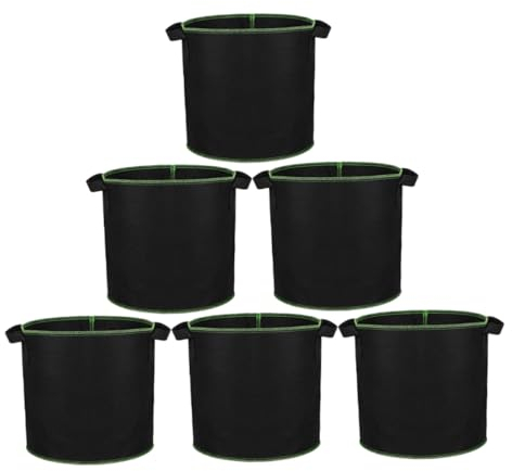 Yardenfun 6stücke Vliesstoff Pflanzbeutel Gallonen Atmungsaktive Anzuchttöpfe Mit Griffen Für Gemüse Und Kräuter Hochwertige Pflanzcontainer Für Garten Und Balkon