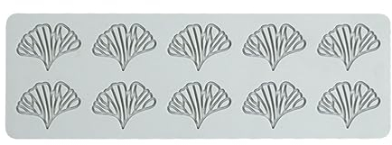 xbiez Silikonform mit 10 Hohlräumen, Ginkgoblätter, Spitzenmatte, Schokolade, Fondant, Kuchendekoration, Werkzeug für Zuckerkuchendekoration