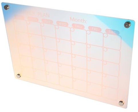 Parliky Acryl-planertafel Monatsplaner Magnetische Tafel Für Kühlschrank Kalender Löschbares Whiteboard Wiederverwendbar Glatte Oberfläche Schreibfläche