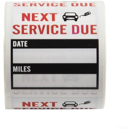 Fahrzeugwartung leicht gemacht mit 150 Ölwechsel-Erinnerungsaufklebern auf transparentem Lager