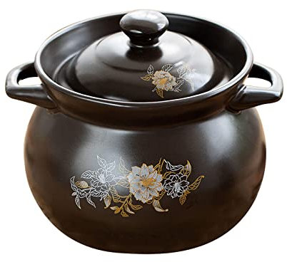 ETZRYSYB Stock Pot Pot Ceramica stufato Casseruola Zuppa Pentola Coperchio di cottura stufato Ciotola pentole Padella Cucina Cucina Slow Cooker Old Fashioned Casa Gas Zuppa Pot