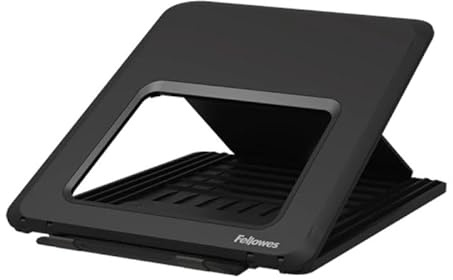 Support élévateur Portable réglable, Couleur Noire, idéal pour optimiser l'espace et améliorer l'ergonomie au Travail.