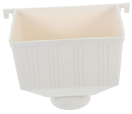 SHINEOFI Connettore Pvc Quadrato Per Scarico Acqua Piovana 75x50 Mm, Kit Per Raccolta Pioggia e Grondaia, Resistente e Facile Da Installare Per Ville e Case