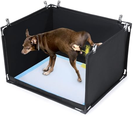 HOMBYS Dog Pee Pad Holder with High Walls, No-Spill Indoor Potty for Large Dogs, Foldable Puppy Litter Box, Patent Pending (25.2 Lx21.3 Wx15.7 H)