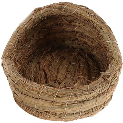 DECOMELODY Gewebtes Hühnernest Legenest Einstreu Nestkorb 6x5x4 inch für Hühnerstall mit Einfachem Aufbau Multifunktional für Brut und Leicht zu Reinigen und Umzusetzen