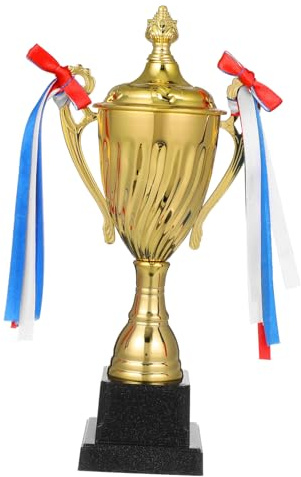 SUPVOX Coppa Premio Metallo Grande 28,5x13 Cm Base Robusta per Cerimonie, Competizioni e Decorazioni Eventi Sportivi