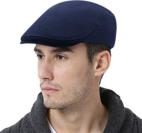 WETOO Schirmmütze Herren Schiebermütze Schwarz Driving Cabbie Jagd Flatcap Newsboy Cap