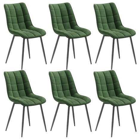 WOLTU Esszimmerstühle 6er Set, Küchenstühle gepolstert mit Rückenlehne