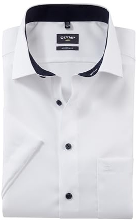 OLYMP Herren Oberhemd Langarm Level Five - Jersey Hemd, Atmungsaktives Gewebe, NY Kent Kragen, Extra Dünn - Hemden Herren - Weiss 00 - XXL