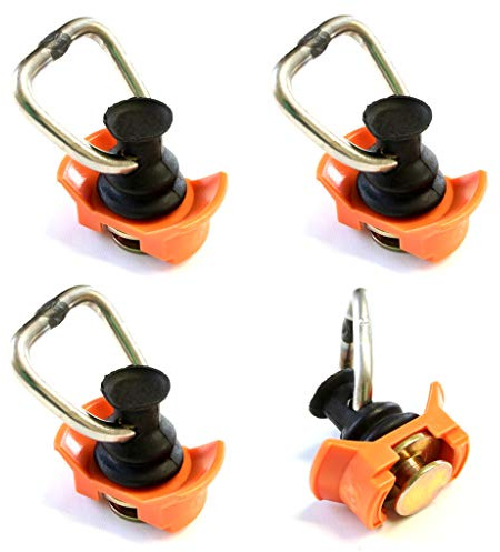 (Pack of 4) Single Stud L-Track Fitting with D Ring for L Track Airline Track