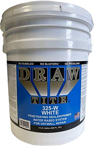 DRAWTITE Drywall Primer & Drywall Sealer, Drywall Repair, Wallpaper Repair, 5 Gallon, 640 Fl. Oz. (White)