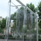Gewächshaus Gartenmöbel Plane Transparent mit Ösen - PVC Balkon Pavillon wasserdicht Abdeckplane Faltbar 2.4mx4m Pergola Transparente Vorhang Windschutz Tarp für Outdoor Carport Zelt Camping Vordach