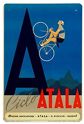 KEYGAMER Atala Bicycle Targa in metallo Targa Vintage Poster Garage Bar Home Wall Decor 20 x 30 cm