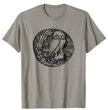 Búho de Atenea Mitología griega Regalo de filosofía Camiseta
