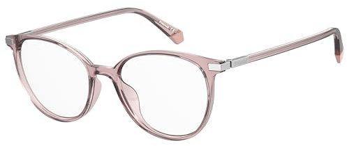 POLAROID Brille mit Sehstärke für Damen optional mit Sonnenbrillentönung oder Blaulichtfilter, Oval, gefertigt aus Öko Polyamid (inklusive Brillenetui)