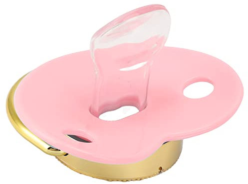 Fafeicy 6 Bis 18 Monate Baby Schnuller, Bling Baby One Piece PP Silikon Material BPA Freier Baby Schnuller mit Clip Silikon Schnuller(Rosa)