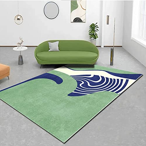 Teppich Baby spielteppich Blau grün beige geometrisches Design wohnzimmerteppich Wohnzimmer Kamin teppiche küchenteppiche 200x350cm