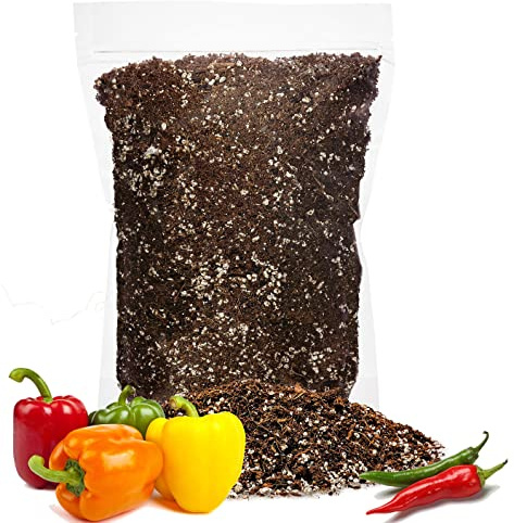 GARDENERA Premium Organic Potting Soil for Chilli and Bell Peppers - (1 Quart Bag)