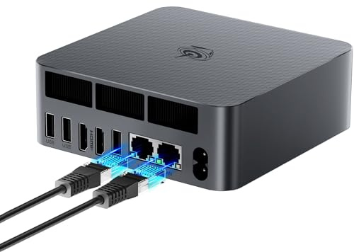 Beelink Mini PC AMD, Ryzen 7 7735U (8C/16T upp till 4,7 GHz), EQR7 Minidator 16 GB LPDDR5 500 GB M.2 PCIe 4.0 SSD, 4K Dubbelskärm, Dubbel HDMI, Dubbel 2.5G LAN, WiFi 6, BT 5.2