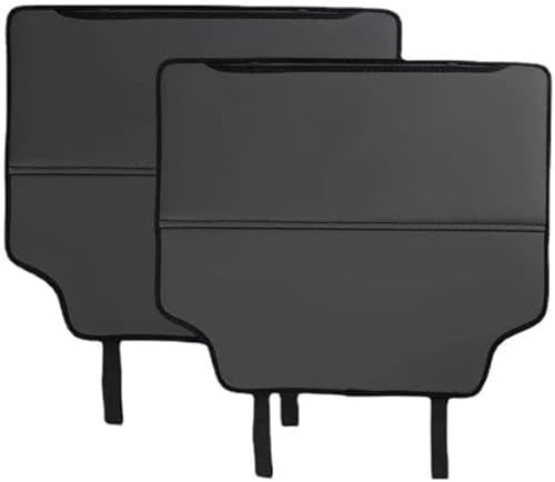 2Pcs Auto Rücksitz Anti Kick Pad für VW Atlas Bulli Touran Tiguan, PU Leder Wasserdicht Auto Rückenlehnenschutz, Sitzschutz Auto Rückenlehne Car Organizer,A Black